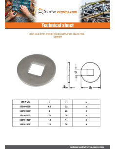 Washer Especially For Wood Constructions Type V 6.6X22X2...