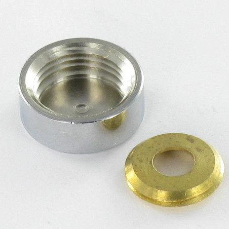 1 x Cylindrical rosette or screw cover (1 rosette and 1 screw cup) Chrome Plated Brass Diameter 15 Linch Pin Screw M5