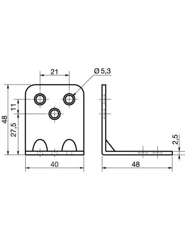 1 x Mounting bracket reinforced pressed...