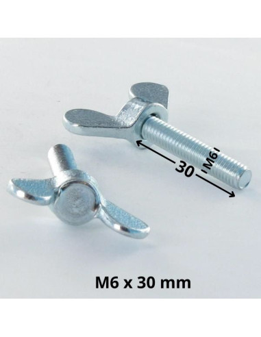 1 x Screw Wing M6X30 Zinc Plated
