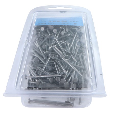 1 x Blister of 200GR Nails Head Flat Length 35 Steel