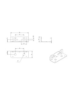 Fixing bracket to Hook 660X200 Zinc Plated 2