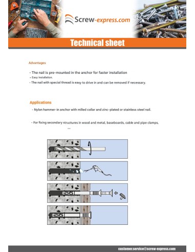 1 x Plug Countersunk Head Hammer Plug Zinc...