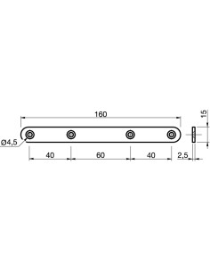 Lug ASSEMBLY Flat 15X160 Zinc Plated 2