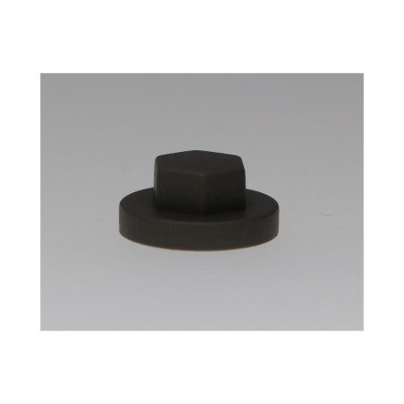 1 x Plastic cap Screw Diameter 6.3 Flat 10 Ral7022/Umber Grey