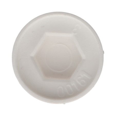 1 x Plastic cap Screw Diameter 6.3 Flat 10 Ral9010/Pure White