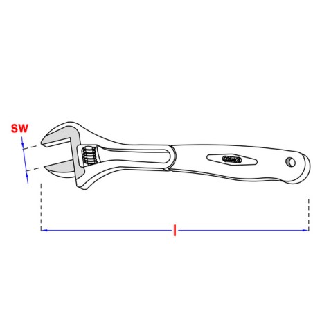 1 x Adjustable spanner 300MM