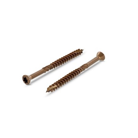 1 x Decking Screw TEKOR Countersunk Head With Serration T25 5X50 cut Type 17 Drilling Point Stainless Steel A2 BRUNI
