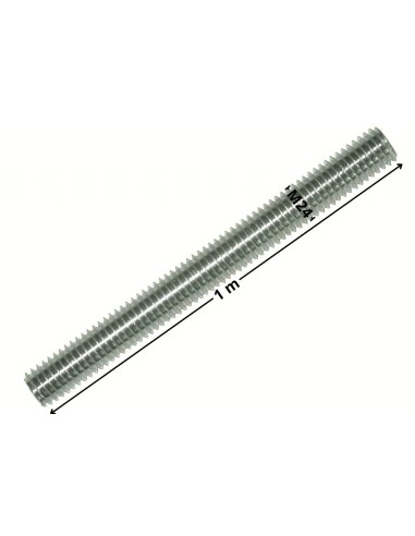 1 x Threaded Rod M24 Length 1 Meter Class 4.8...