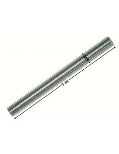 Threaded Rod M3 Length 1 Meter Class 4.8 Zinc Plated 2