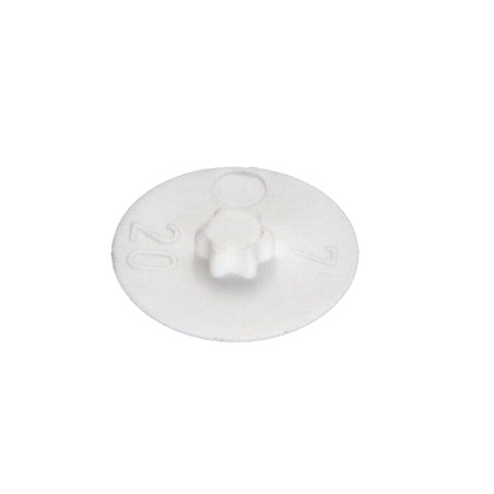 1 x Cover Cap Countersunk Head Torx T20 Head Diameter: 12 Polyethylene Ral9010/Pure White
