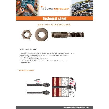 1 x Accessory THERMAX Fischer 12/16 Stainless Steel A4