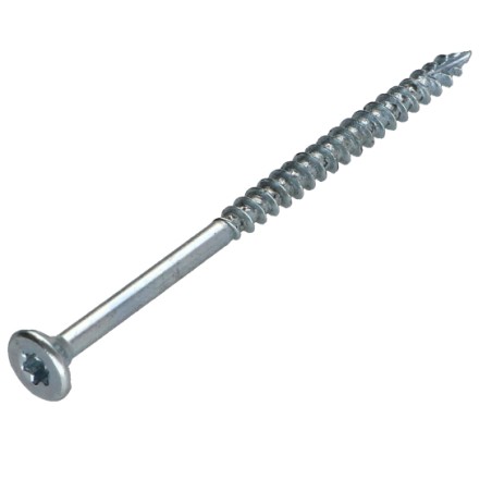 1 x Chipboard Screw Tekor Countersunk Head With Serration 5X70 Thread Length: 42 T25 Zinc Plated cut Type 17 Drilling