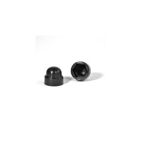 1 x Cover Cap Hexagonal Head M10 Black Polyethylene Across Flat 17
