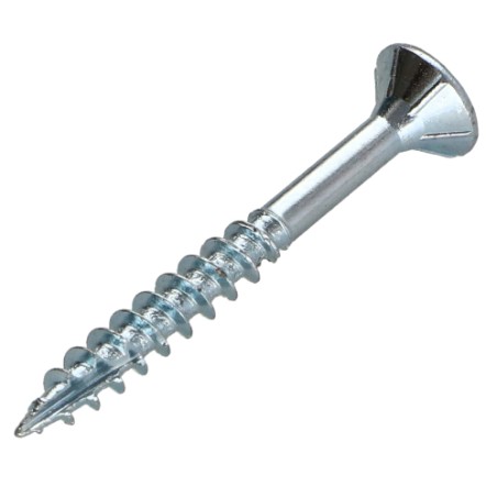 1 x Chipboard Screw Tekor Countersunk Head With Serration 5X45 Thread Length: 27 T25 Zinc Plated cut Type 17 Drilling