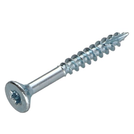 1 x Chipboard Screw Tekor Countersunk Head With Serration 3.5X35 Thread Length: 21 T15 Zinc Plated cut Type 17 Drilling
