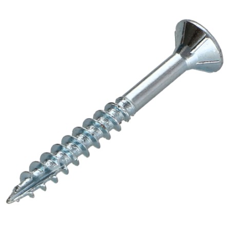 1 x Chipboard Screw Tekor Countersunk Head With Serration 4.5X50 Thread Length: 30 T25 Zinc Plated cut Type 17 Drilling