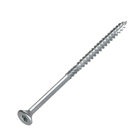 1 x Chipboard Screw Tekor Countersunk Head With Serration 5X100 Thread Length: 60 T25 Zinc Plated cut Type 17 Drilling