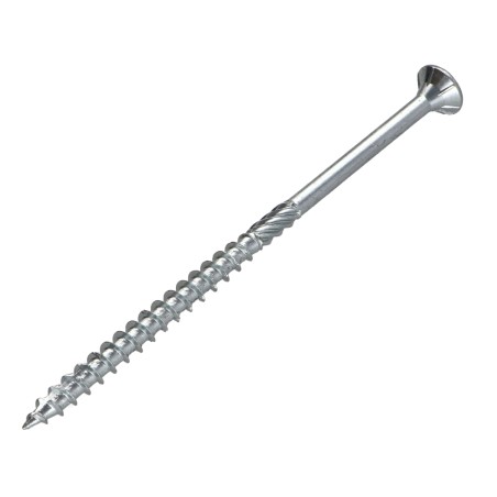 1 x Chipboard Screw Tekor Countersunk Head With Serration 5X100 Thread Length: 60 T25 Zinc Plated cut Type 17 Drilling