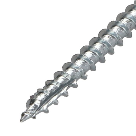 1 x Chipboard Screw Tekor Countersunk Head With Serration 5X100 Thread Length: 60 T25 Zinc Plated cut Type 17 Drilling