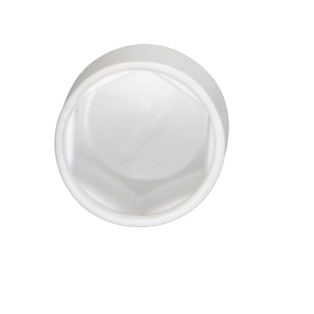 1 x Cover Cap Hexagonal Head M8 White polyethylene Across Flat 13