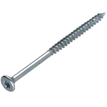 1 x Chipboard Screw Tekor Countersunk Head With Serration 6X70 Thread Length: 42 T30 Zinc Plated cut Type 17 Drilling