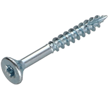 1 x Chipboard Screw Tekor Countersunk Head With Serration 3.5X50 Thread Length: 30 T15 Zinc Plated cut Type 17 Drilling