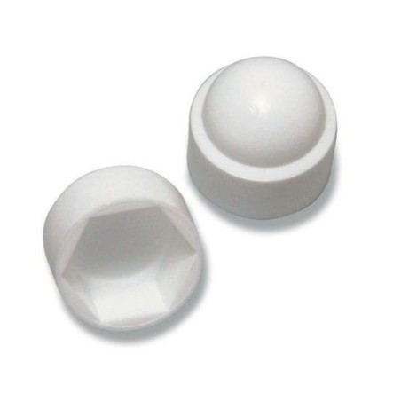 1 x Cover Cap Hexagonal Head M6 White polyethylene Across Flat 10