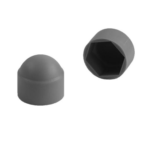 1 x Cover Cap Hexagonal Head M6 Nylon RAL7001 Across Flat 10