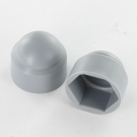 1 x Cover Cap Hexagonal Head M6 Polyethylene RAL7001 Across Flat 10