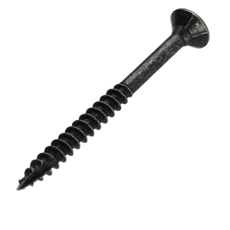 1 x Chipboard Screw Tekor Countersunk Head With Serration 6X70 Thread Length: 42 T30 Black Zinc Plated cut Type 17