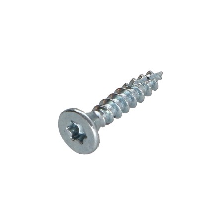 1 x Chipboard Screw Tekor Countersunk Head With Serration 3.5X16 T15 Zinc Plated Full Thread cut Type 17 Drilling Point
