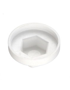 Plastic cap Screw Diameter 6.3 Flat 10 Ral9010/Pure White 2