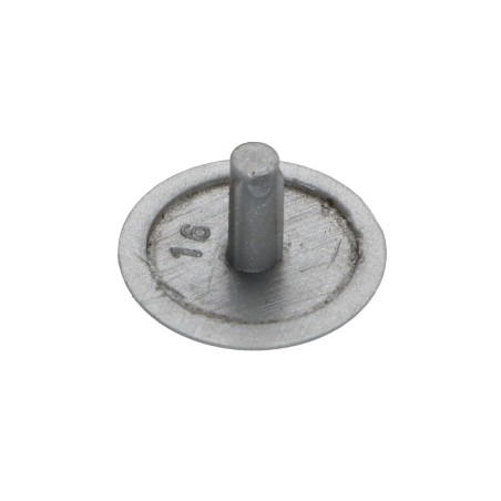 1 x Cap Plastique Head Diameter: 15 DT 3 Length 6 Ral9006/White Aluminium