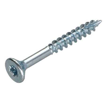 1 x Chipboard Screw Tekor Countersunk Head With Serration 5X50 Thread Length: 30 T25 Zinc Plated cut Type 17 Drilling
