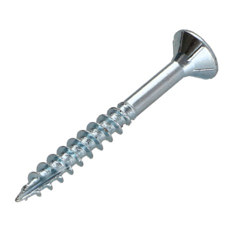 1 x Chipboard Screw Tekor Countersunk Head With Serration 5X50 Thread Length: 30 T25 Zinc Plated cut Type 17 Drilling