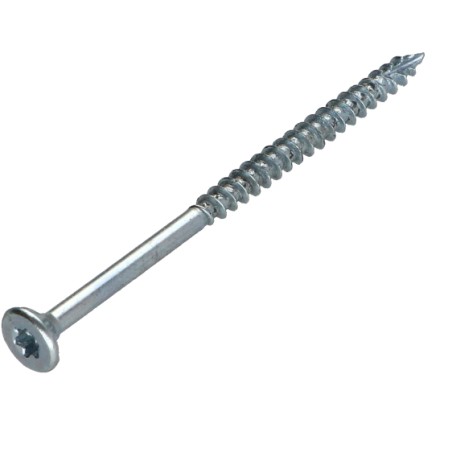 1 x Chipboard Screw Tekor Countersunk Head With Serration 4X70 Thread Length: 42 T20 Zinc Plated cut Type 17 Drilling