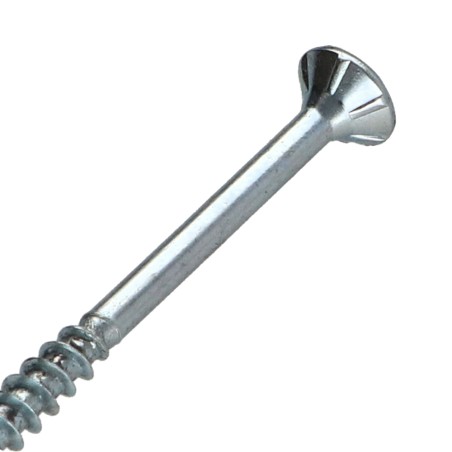 1 x Chipboard Screw Tekor Countersunk Head With Serration 4X70 Thread Length: 42 T20 Zinc Plated cut Type 17 Drilling