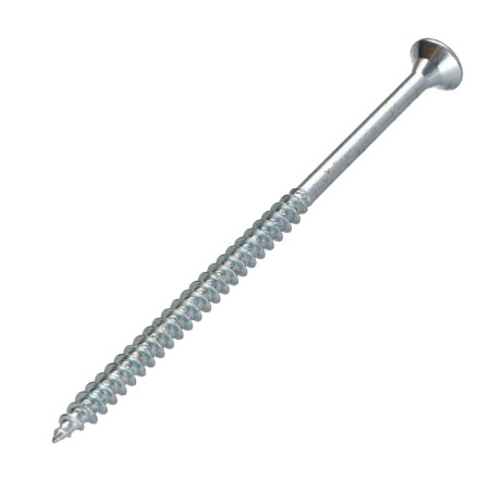 1 x Chipboard Screw Tekor Countersunk Head With Serration 6X90 Thread Length: 60 T30 Zinc Plated cut Type 17 Drilling