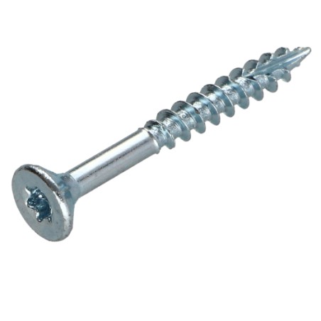 1 x Chipboard Screw Tekor Countersunk Head With Serration 4X35 Thread Length: 21 T20 Zinc Plated cut Type 17 Drilling