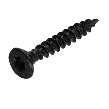 1 x Chipboard Screw Tekor Countersunk Head With Serration 4X35 T20 Black Zinc Plated