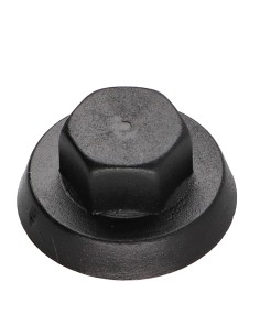 Plastic cap Screw Diameter 6.3 Flat 10 Ral9005/Jet Black