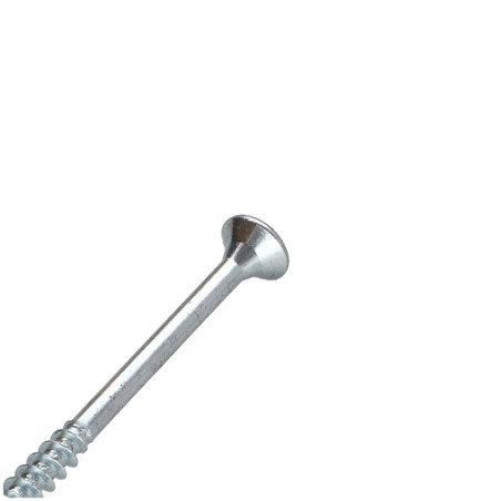 1 x Chipboard Screw Tekor Countersunk Head With Serration 5X90 Thread Length: 60 T25 Zinc Plated cut Type 17