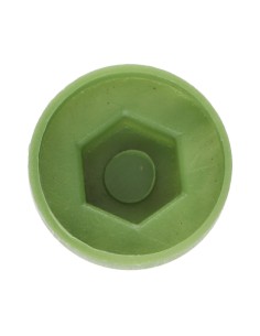 Plastic cap Screw Diameter 6.3 Flat 10 Ral6011/Reseda Green 2