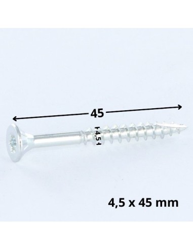 1 x Chipboard Screw Tekor Countersunk Head With...