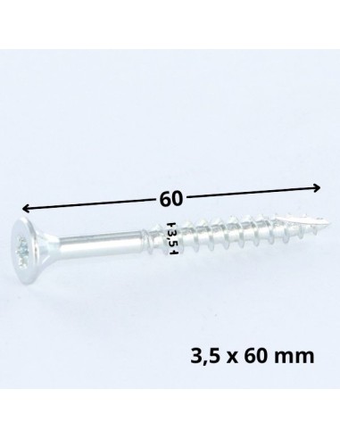 1 x Chipboard Screw Tekor Countersunk Head With...