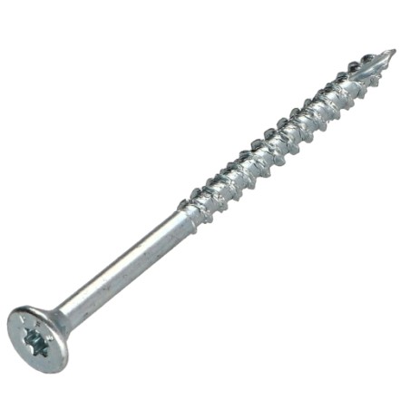 1 x Chipboard Screw Tekor Countersunk Head With Serration 4.5X70 Thread Length: 42 T20 Zinc Plated cut Type 17 Drilling