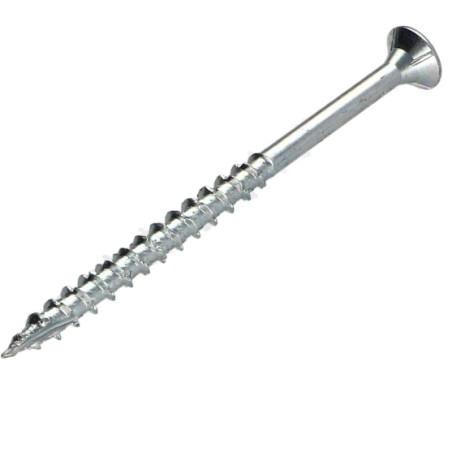 1 x Chipboard Screw Tekor Countersunk Head With Serration 4.5X70 T20 Zinc Plated cut Type 17 Drilling Point