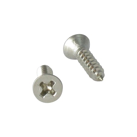 1 x Thread Rolling Screw Countersunk Head Phillips 3.5X16 Stainless Steel A2 Ral9016/Traffic Signalisation