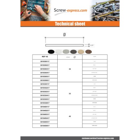 1 x Cover Cap Adhesive Diameter 14 Black